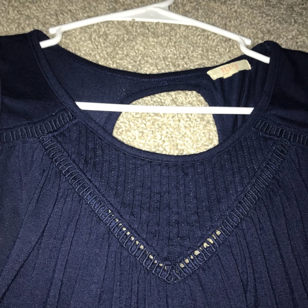 Navy boutique tank top - Picture 2 of 3